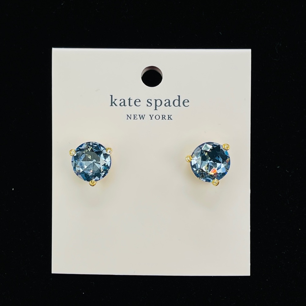 NWT Kate Spade Rise and Shine Stud Earrings Blue Large - Picture 14 of 14